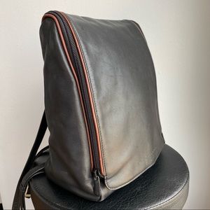 Derek Alexander Black Leather Backpack